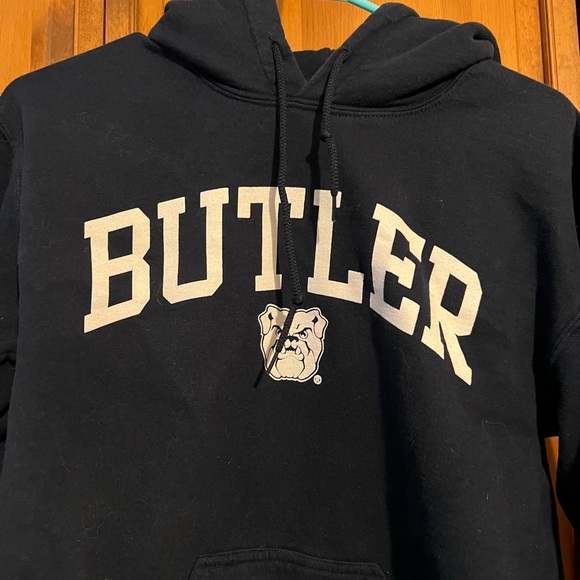 Navy Blue Sweatshirt Hoodie Butler University Bulldogs MV Sport Size Small - Picture 4 of 6
